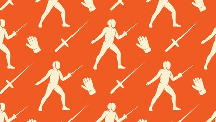 Vector seamless fencing pattern design