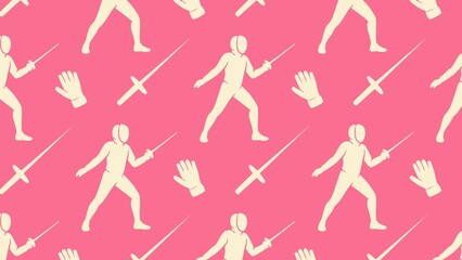 Vector seamless fencing pattern design