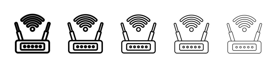 internet router icon outline simple illustration isolated