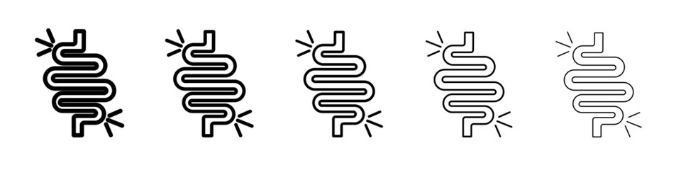 intestine icon outline simple illustration isolated