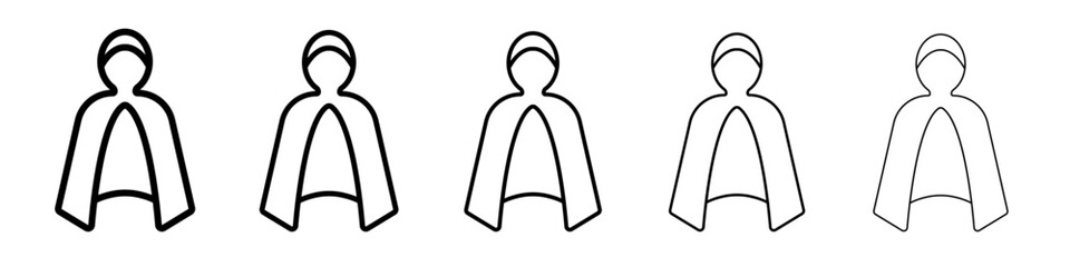 Invisibility Cloak icon outline simple illustration isolated