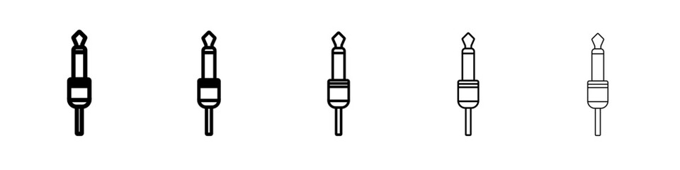 Jack cable icon outline simple illustration isolated
