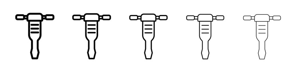 jack hammer icon outline simple illustration isolated