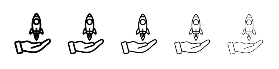 Launch Startup project icon outline simple illustration isolated