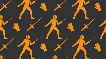 Vector seamless fencing pattern design