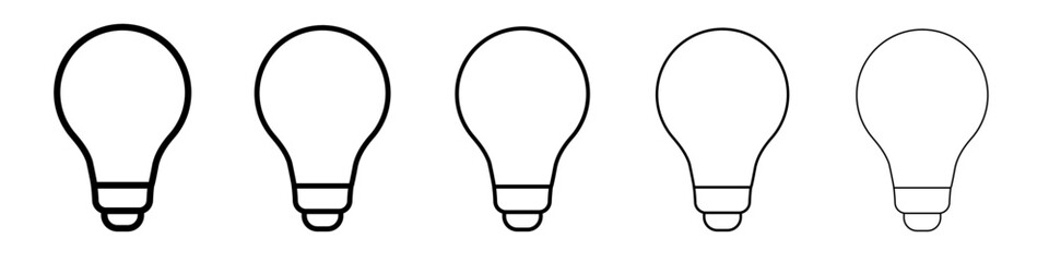 Led light bulb icon outline simple illustration isolated