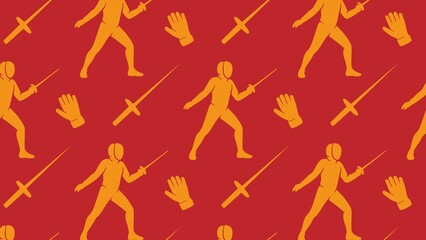 Vector seamless fencing pattern design