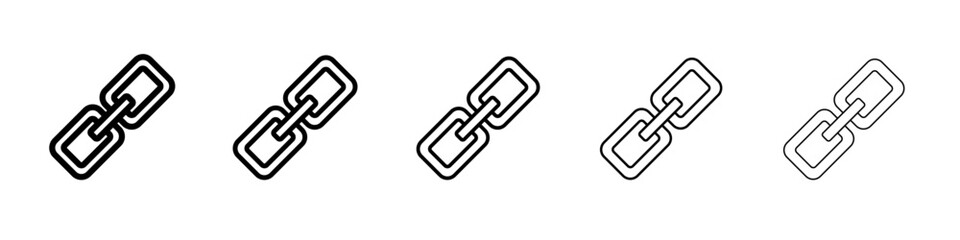 Link icon outline simple illustration isolated