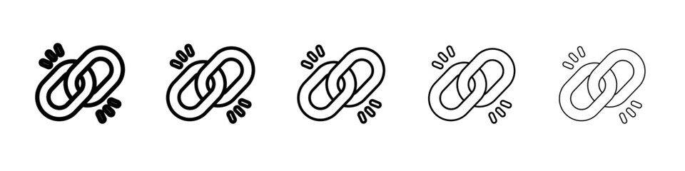 Link icon. outline simple illustration isolated