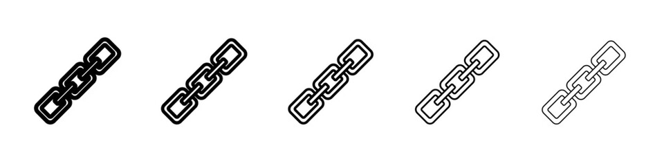 Link chain icon outline simple illustration isolated