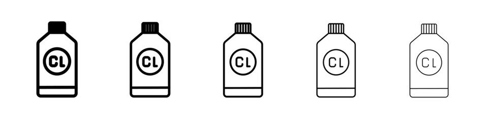 liquid Chlorine chemical icon outline simple illustration isolated