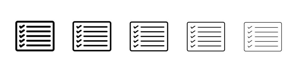 List icon outline simple illustration isolated