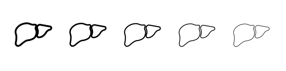 liver icon outline simple illustration isolated