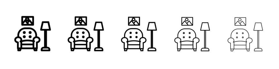 Living Room icon outline simple illustration isolated