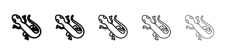Lizard icon outline simple illustration isolated