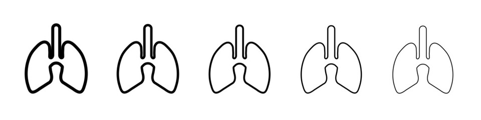Lungs Icon outline simple illustration isolated