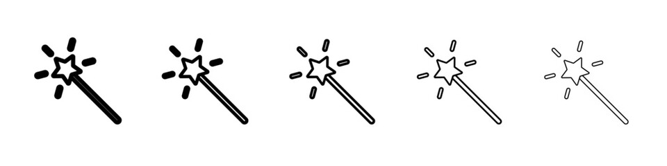 magic wand icon outline simple illustration isolated