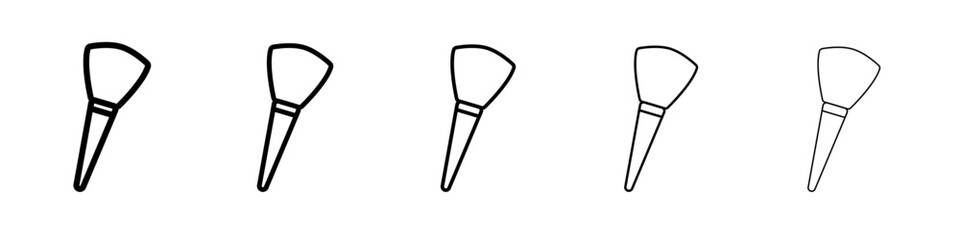 makeup brush icon outline simple illustration isolated
