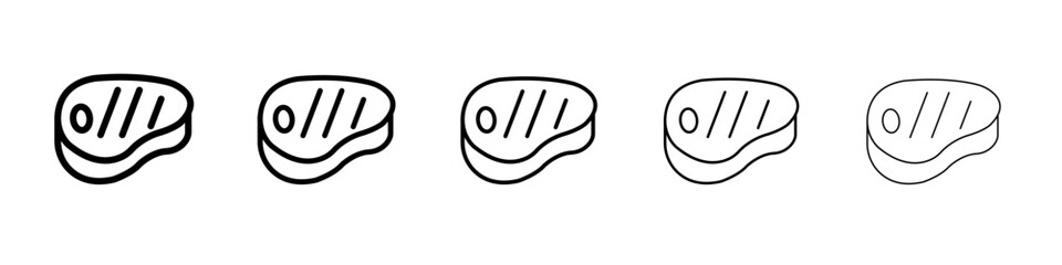 meat icon outline simple illustration isolated