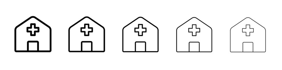 Medical House icon outline simple illustration isolated