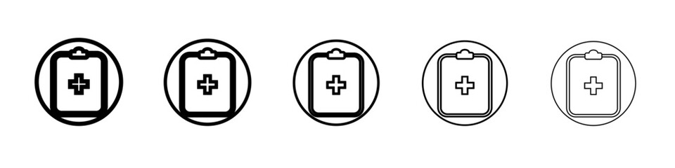 Medical report icon outline simple illustration isolated