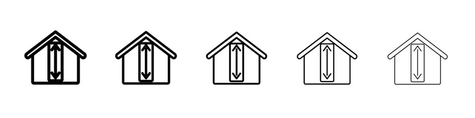 Minimum ceiling heights icon outline simple illustration isolated