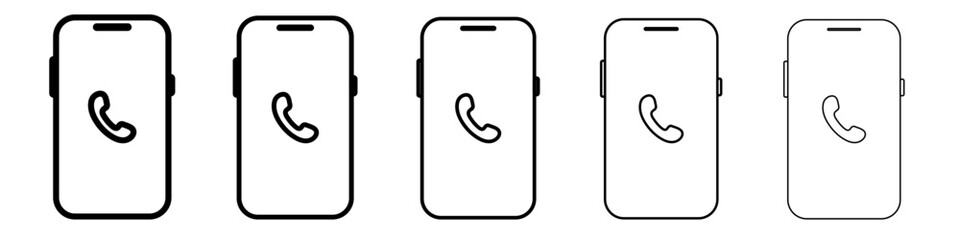 Mobile phone icon outline simple illustration isolated