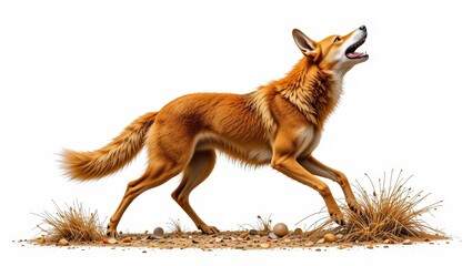 Energetic Fox Running in Natural Habitat