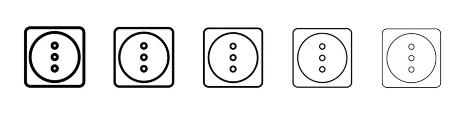 more button icon outline simple illustration isolated