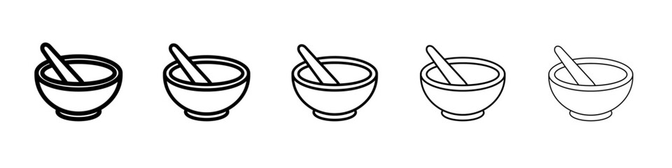 Mortar Pestle icon outline simple illustration isolated