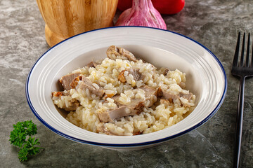 Risotto woth fried duck breast