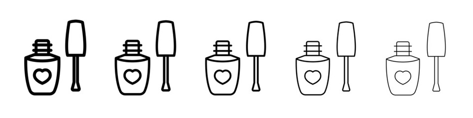 Nail Polish Icon outline simple illustration isolated