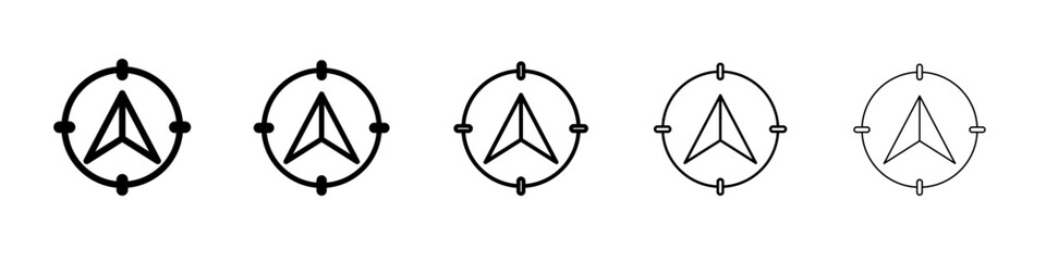 Navigator arrow icon outline simple illustration isolated