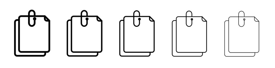 Note Icon outline simple illustration isolated