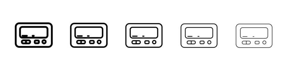 Pager icon outline simple illustration isolated