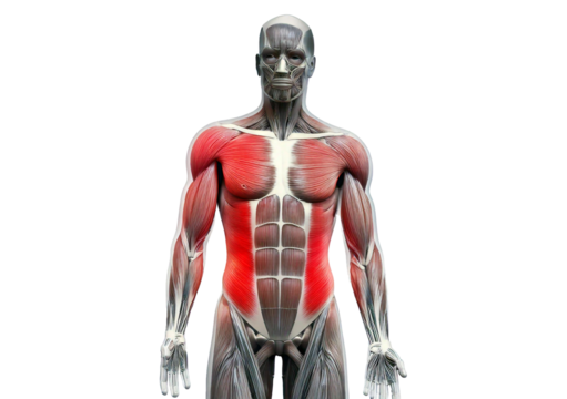 3D rendered Medical Illustration Anatomy - Inflamed. isolated on transparent or white background - Powered by Adobe