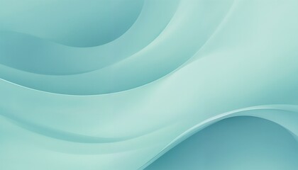 Minimalist Abstract Composition In Ocean Blue And Mint Green