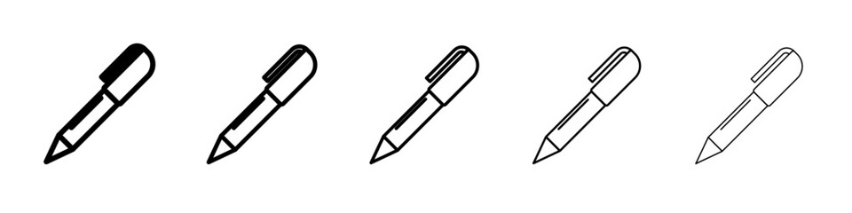 Pen icon outline simple illustration isolated