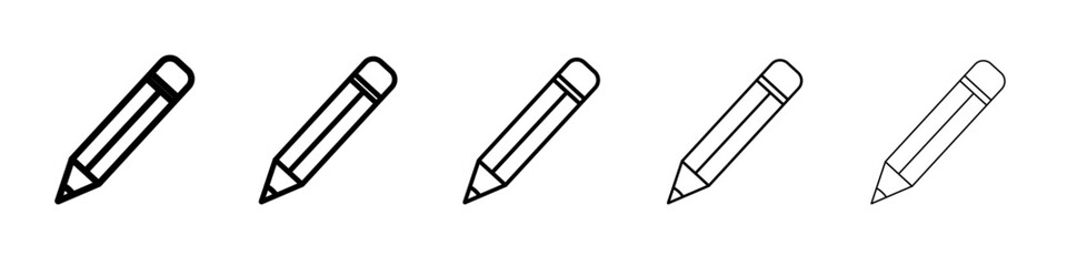 Pencil icon outline simple illustration isolated