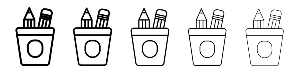 Pencil Box Icon outline simple illustration isolated