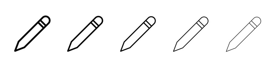 Pencil icon outline simple illustration isolated