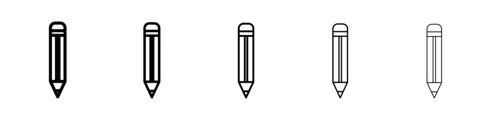 Pencil icon outline simple illustration isolated