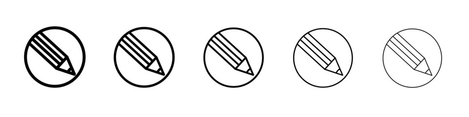 Pencil icon outline simple illustration isolated