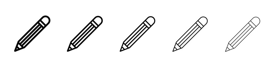 Pencil icon outline simple illustration isolated