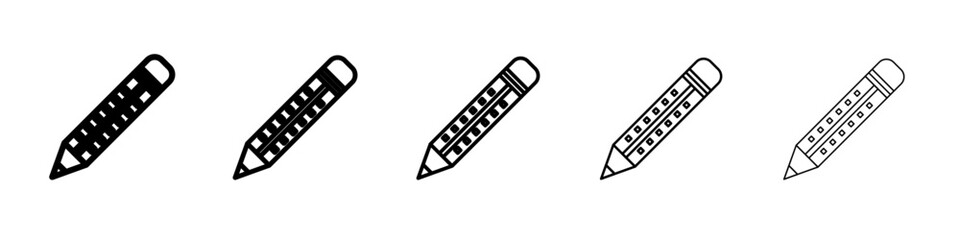 Pencil icon outline simple illustration isolated