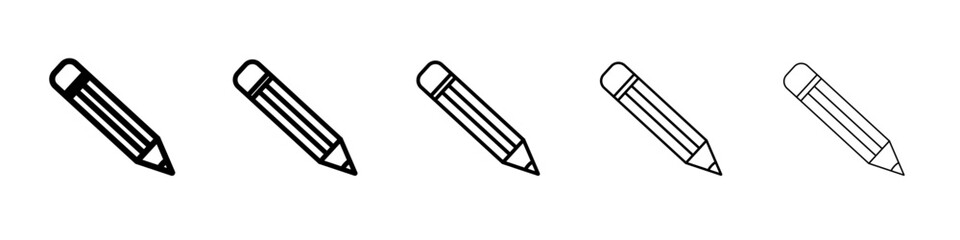 Pencil icon outline simple illustration isolated
