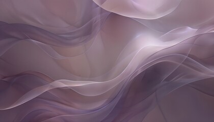 Abstract Digital Art Featuring Soft Lavender And Mauve Waves
