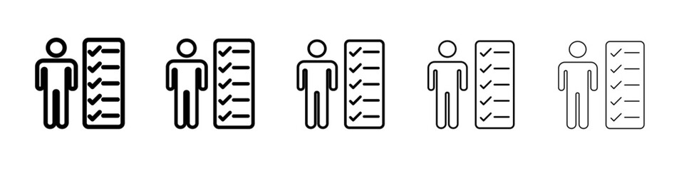Personal Assessment icon outline simple illustration isolated