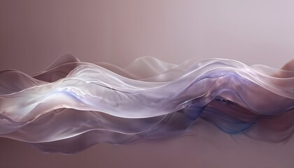 Abstract Digital Artwork With Lavender And Purple Fluid Waves