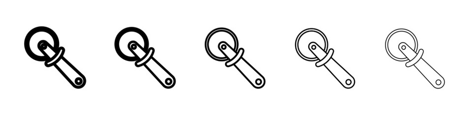 Pizza Cutter icon outline simple illustration isolated